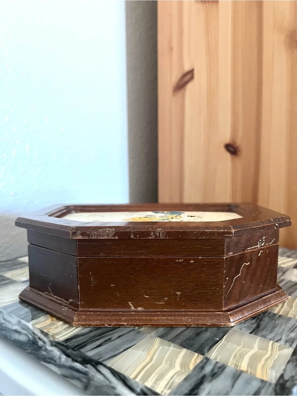 Vintage Holly Hobbie Wooden Jewelry Box